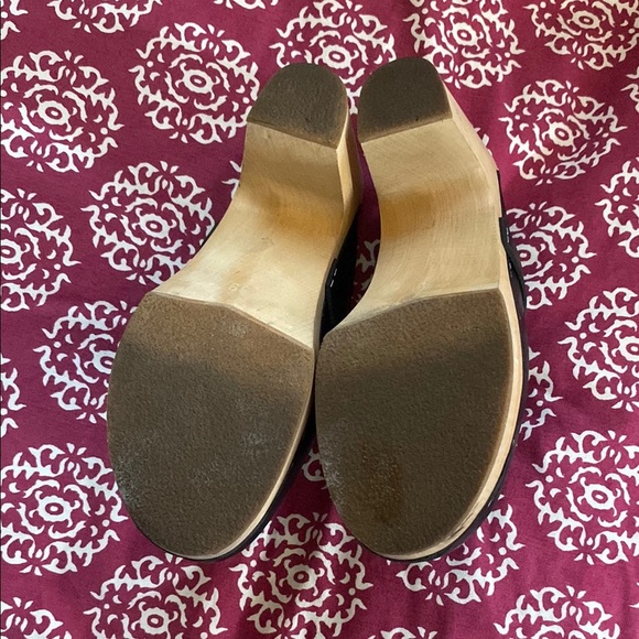 Swedish Hasbeens Black Leather Clogs – Size 39 | Timeless Comfort Mule - Picture 10 of 11